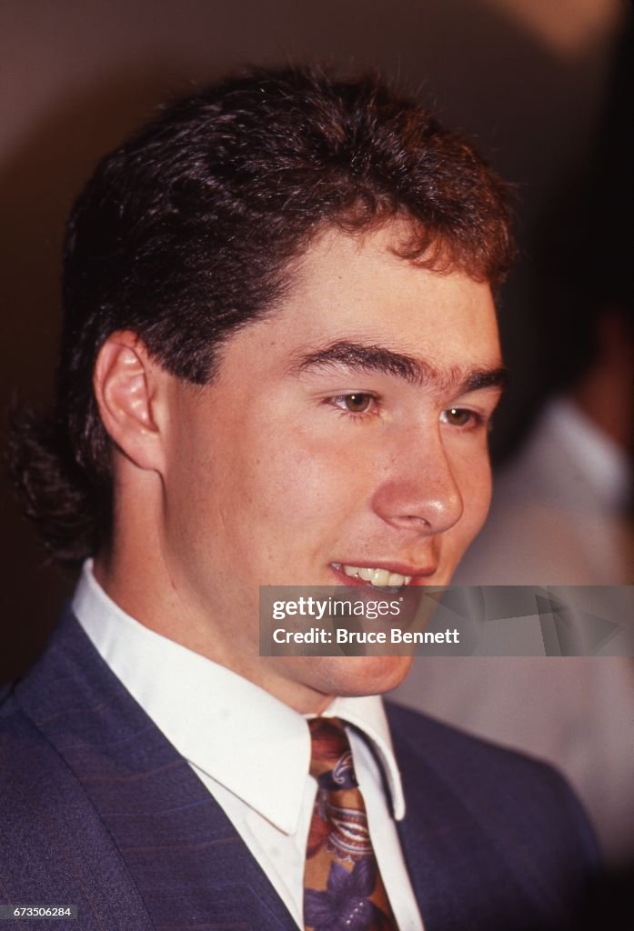 Pat Falloon the overall pick selected by the San Jose Sharks