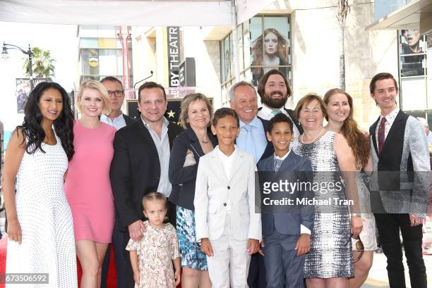 Wolfgang Puck with wife, Gelila Assefa and their family attend the ceremony honoring Wolfgang Puck with a Star on The Hollywood Walk of Fame held on...