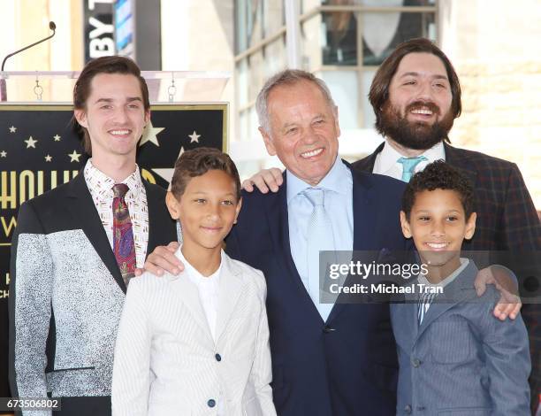 Wolfgang Puck and his sons, attend the ceremony honoring Wolfgang Puck with a Star on The Hollywood Walk of Fame held on April 26, 2017 in Hollywood,...