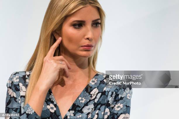 Daughter of US President Ivanka Trump is pictured during the Woman 20 Summit in Berlin, Germany on April 25, 2017. The event, which is connected to...
