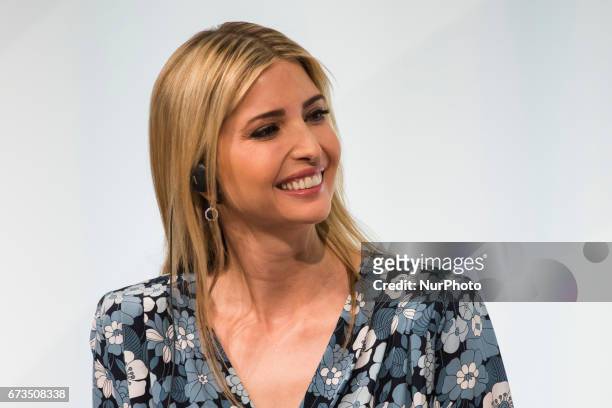 Daughter of US President Ivanka Trump is pictured during the Woman 20 Summit in Berlin, Germany on April 25, 2017. The event, which is connected to...