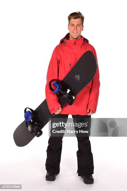 Snowboarder Alex Deibold poses for a portrait during the Team USA PyeongChang 2018 Winter Olympics portraits on April 26, 2017 in West Hollywood,...