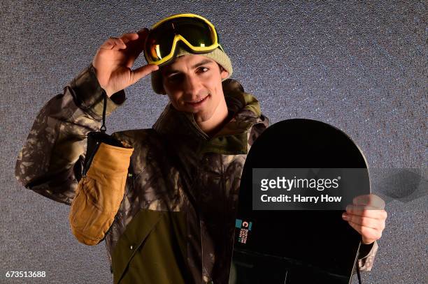 Snowboarder Ryan Stassel poses for a portrait during the Team USA PyeongChang 2018 Winter Olympics portraits on April 26, 2017 in West Hollywood,...