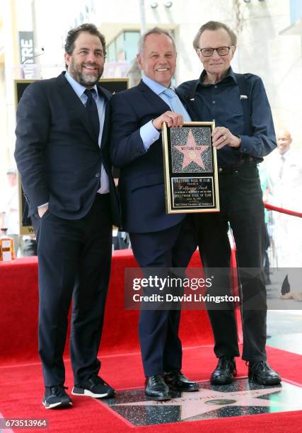 Director Brett Ratner chef Wolfgang Puck and TV host Larry King attend Wolfgang Puck being honored with a Star on the Hollywood Walk of Fame on April...