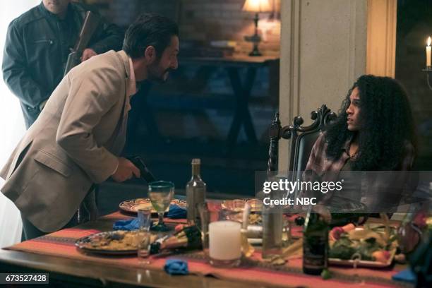 Surrender" Episode 110 -- Pictured: Romano Orzari as Carlos Mejia, Brooklyn Sudano as Asha Flynn --