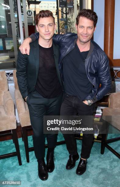 Personality Jeremiah Brent and spouse/TV personality Nate Berkus visit Hollywood Today Live at W Hollywood on April 26, 2017 in Hollywood, California.