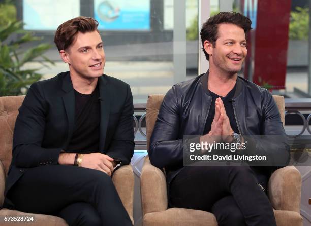 Personality Jeremiah Brent and spouse/TV personality Nate Berkus visit Hollywood Today Live at W Hollywood on April 26, 2017 in Hollywood, California.