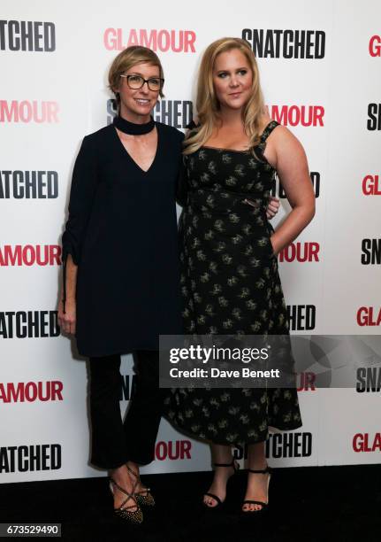 Jo Elvin and Amy Schumer attends a special screening of "Snatched" at The Soho Hotel on April 26, 2017 in London, England.