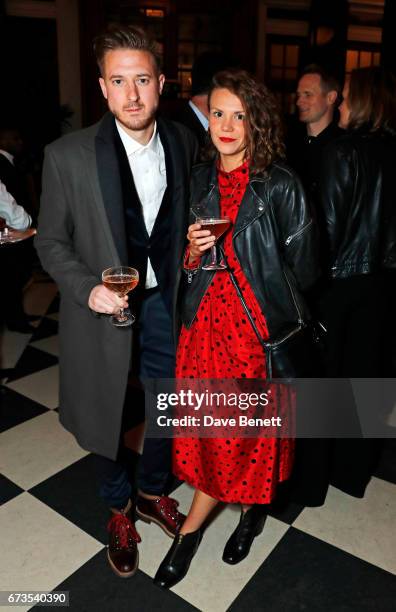 Arthur Darvill and Ines De Clercq attend the launch of The Ned, London on April 26, 2017 in London, England.