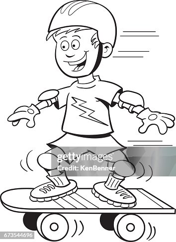 Chico De Dibujos Animados Montando Una Patineta Ilustración de stock - Getty Images Chico De Dibujos Animados Montando Una Patineta Ilustración de stock - Getty Images