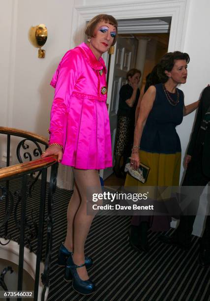 Greyson Perry attends the opening of Galerie Thaddaeus Ropac London on April 26, 2017 in London, England.