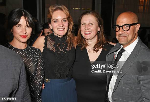 Amelia Warner, Felcity Blunt, Angela Hartnett and Stanley Tucci attend the launch of The Ned, London on April 26, 2017 in London, England.