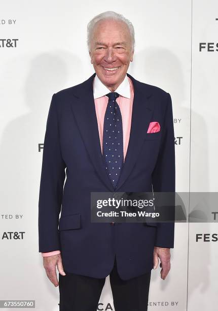 Christopher Plummer attends the "The Exception" Premiere - 2017 Tribeca Film Festival at the BMCC Tribeca PAC on April 26, 2017 in New York City.