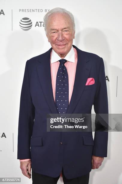 Christopher Plummer attends the "The Exception" Premiere - 2017 Tribeca Film Festival at the BMCC Tribeca PAC on April 26, 2017 in New York City.