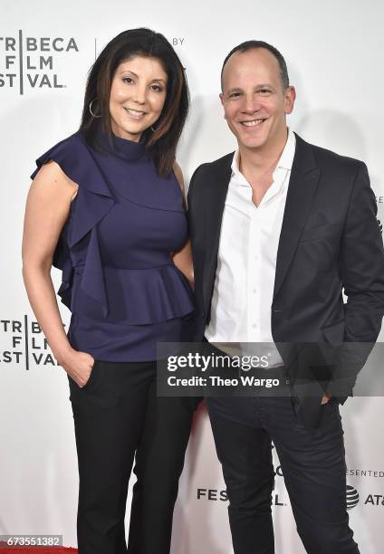 Sandra Howard and Andrew Essex attend the "The Exception" Premiere - 2017 Tribeca Film Festival at the BMCC Tribeca PAC on April 26, 2017 in New York...