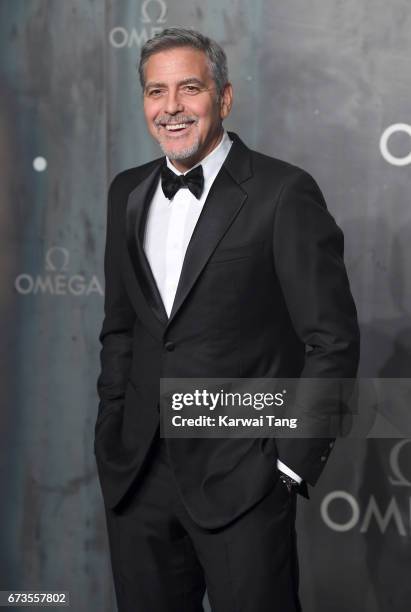 George Clooney attends the Lost In Space event to celebrate the 60th anniversary of the OMEGA Speedmaster at the Tate Modern on April 26, 2017 in...