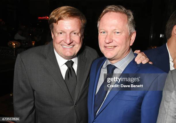 Ron Burkle and Nick Jones attend the launch of The Ned, London on April 26, 2017 in London, England.