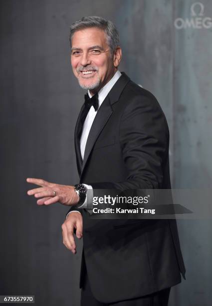 George Clooney attends the Lost In Space event to celebrate the 60th anniversary of the OMEGA Speedmaster at the Tate Modern on April 26, 2017 in...