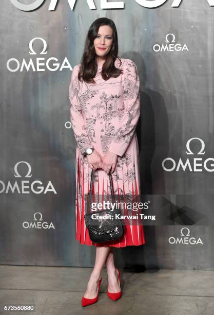 Liv Tyler attends the Lost In Space event to celebrate the 60th anniversary of the OMEGA Speedmaster at the Tate Modern on April 26, 2017 in London,...