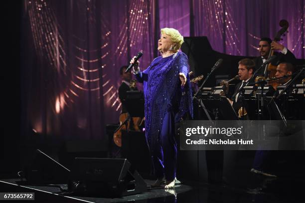 Singer Marilyn Maye performs onstage during the Jazz at Lincoln Center 2017 Gala "Ella at 100: Forever the First Lady of Song" on April 26, 2017 in...