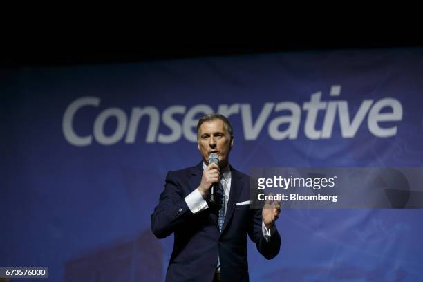Maxime Bernier, Member of Parliament and Conservative Party leader candidate, speaks during the final Conservative Party of Canada leadership debate...