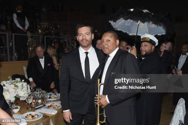 Harry Connick Jr. And Wynton Marsalis attend the Jazz at Lincoln Center 2017 Gala "Ella at 100: Forever the First Lady of Song" on April 26, 2017 in...