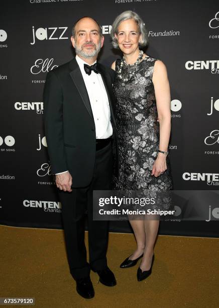 Michael Fricklas and Donna Astion attend the 2017 Jazz At Lincoln Center Gala: Ella At 100: Forever The First Lady of Song at Frederick P. Rose Hall,...