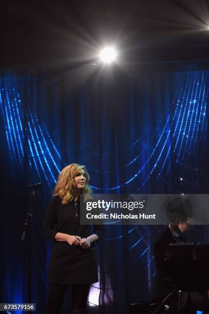 Singer Alison Krauss performs onstage during the Jazz at Lincoln Center 2017 Gala "Ella at 100: Forever the First Lady of Song" on April 26, 2017 in...