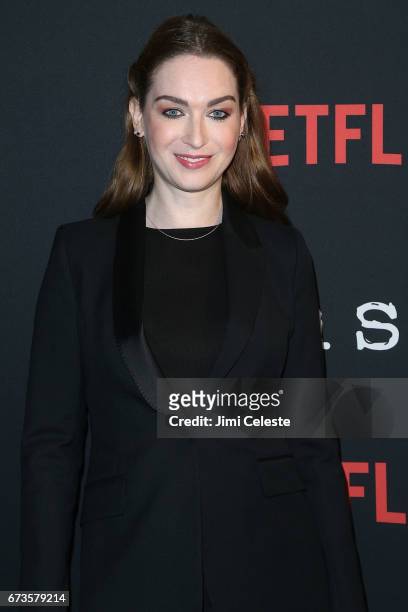 Jamie Clayton attend the Season 2 Premiere of Netflix's "Sense8" at AMC Lincoln Square Theater on April 26, 2017 in New York City.
