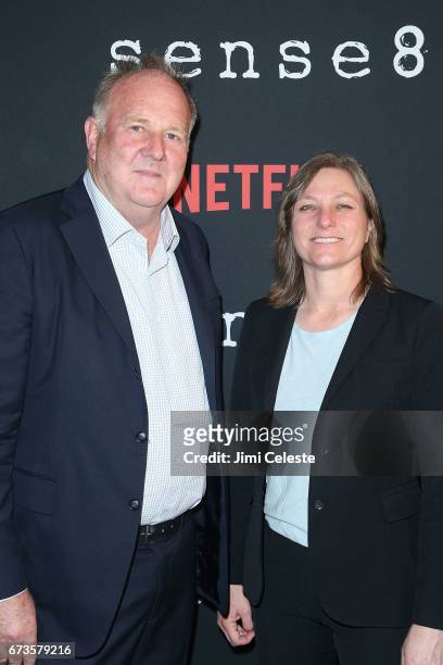 Grant Hill and Cindy Holland attend the Season 2 Premiere of Netflix's "Sense8" at AMC Lincoln Square Theater on April 26, 2017 in New York City.