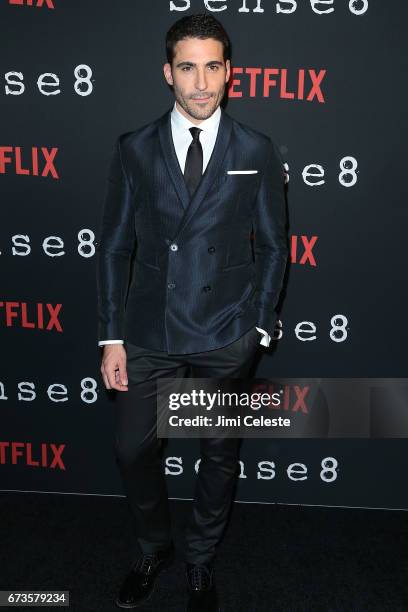 Miguel Angel Silvestre attend the Season 2 Premiere of Netflix's "Sense8" at AMC Lincoln Square Theater on April 26, 2017 in New York City.