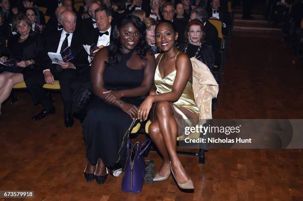 Actress Danielle Brooks and Alicia Waller attend the Jazz at Lincoln Center 2017 Gala "Ella at 100: Forever the First Lady of Song" on April 26, 2017...