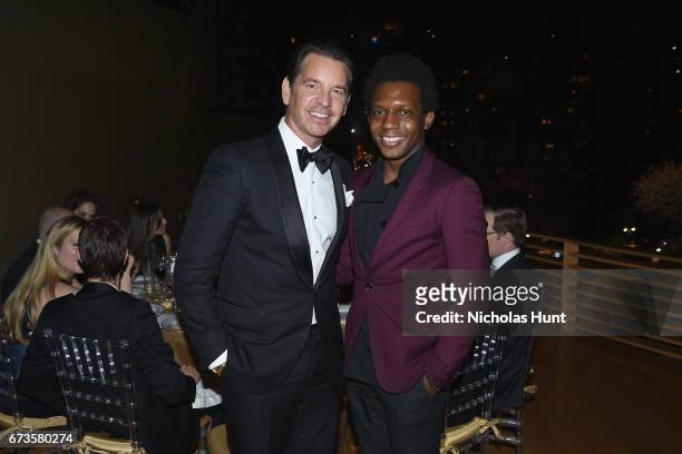 Greg Schriefer and Carlos Greer attend the Jazz at Lincoln Center 2017 Gala "Ella at 100: Forever the First Lady of Song" on April 26, 2017 in New...