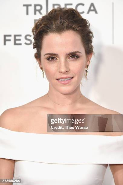 Emma Watson attends "The Circle" Premiere at the BMCC Tribeca PAC on April 26, 2017 in New York City.