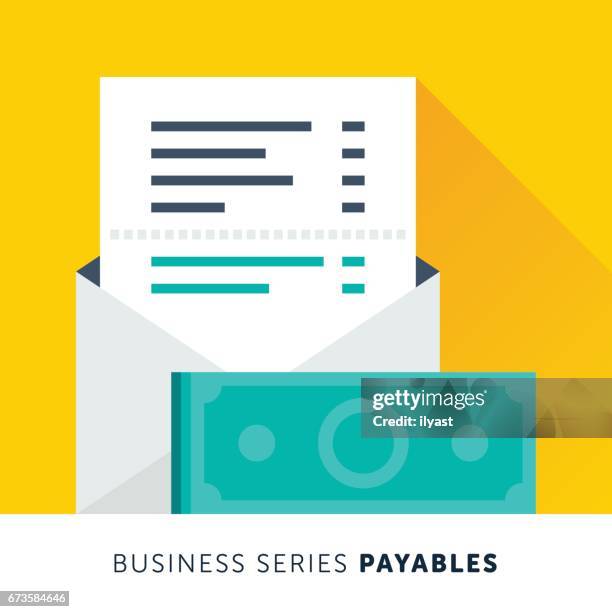 account payables - envelope stock illustrations