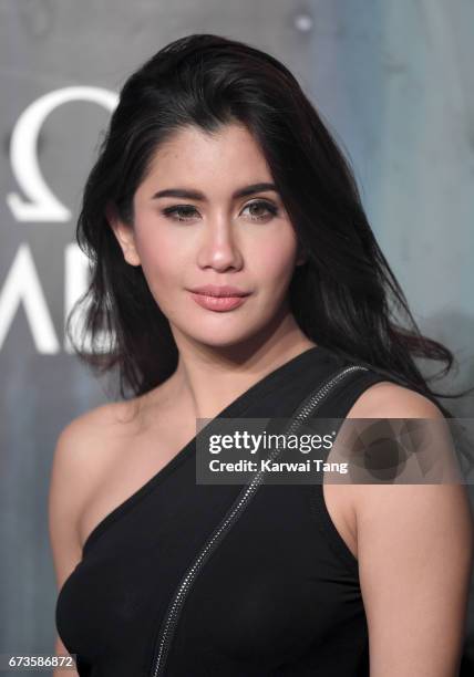 Praya Lundberg attends the Lost In Space event to celebrate the 60th anniversary of the OMEGA Speedmaster at the Tate Modern on April 26, 2017 in...