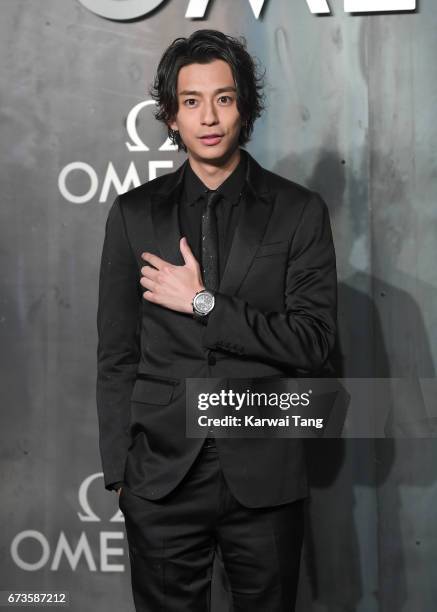 Shohei Miura attends the Lost In Space event to celebrate the 60th anniversary of the OMEGA Speedmaster at the Tate Modern on April 26, 2017 in...