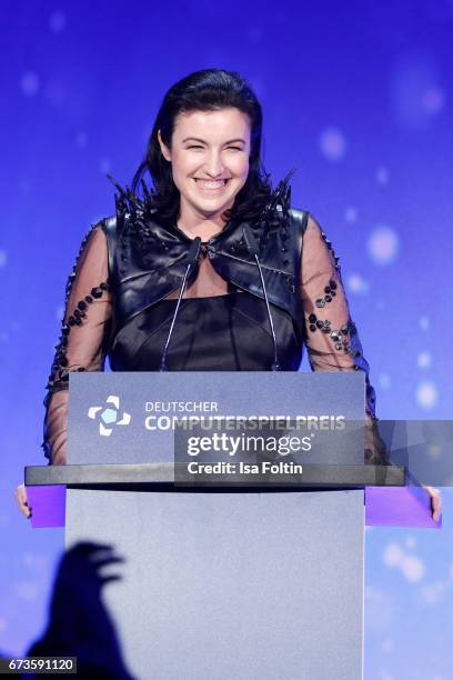 Dorothee Baer during the German Computer Games Award 2017 at WECC on April 26, 2017 in Berlin, Germany.