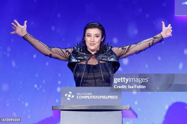 Dorothee Baer during the German Computer Games Award 2017 at WECC on April 26, 2017 in Berlin, Germany.