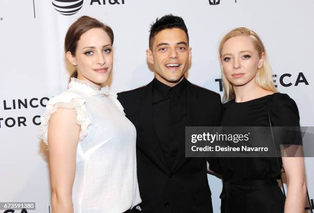 Actors Carly Chaikin, Rami Malek and Portia Doubleday attend 2017 Tribeca Film Festival 'Buster's Mal Heart' screening at SVA Theatre on April 26,...