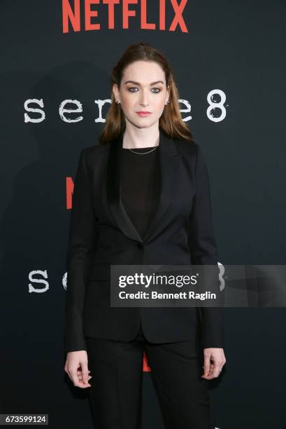 Actress Jamie Clayton attends the "Sense8" New York premiere at AMC Lincoln Square Theater on April 26, 2017 in New York City.