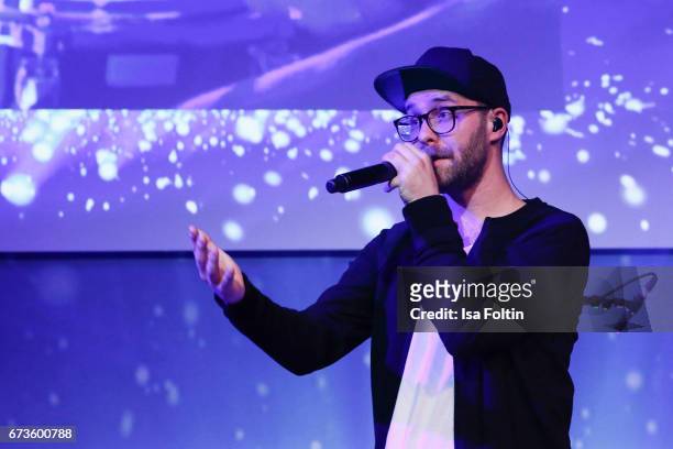 Mark Forster during the German Computer Games Award 2017 at WECC on April 26, 2017 in Berlin, Germany.
