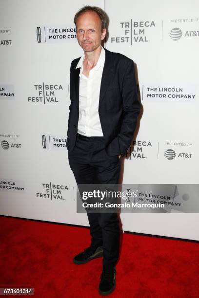 Director Julian Rosefeldt attends the "Manifesto" premiere during the Tribeca Film Festival at Spring Studios on April 26, 2017 in New York City.