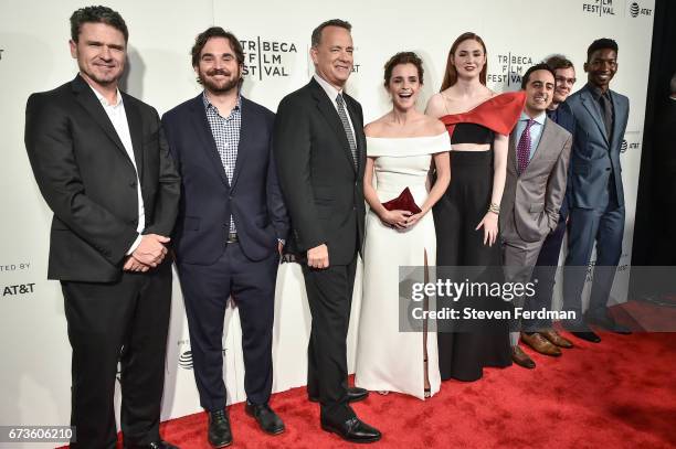 Anthony Bregman, James Ponsoldt, Tom Hanks, Tom Hanks, Emma Watson, Karen Gillan, Amir Talai, Ellar Coltrane, Mamoudou Athie attend "The Circle"...