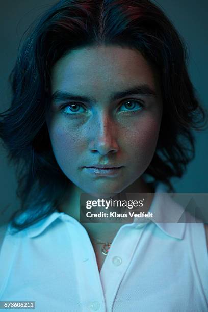 portrait of young female tennis champion - kids determination stock pictures, royalty-free photos & images