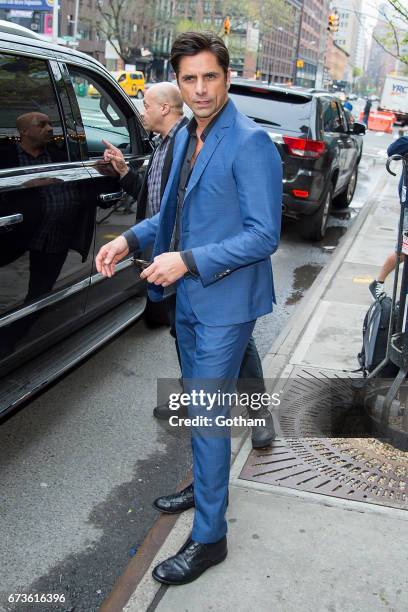 Actor John Stamos is seen in the East Village on April 26, 2017 in New York City.