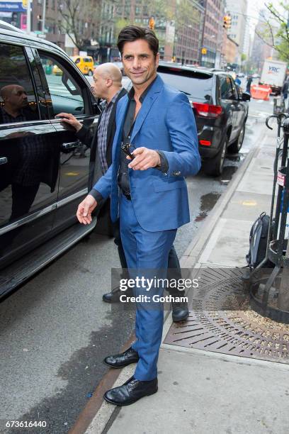 Actor John Stamos is seen in the East Village on April 26, 2017 in New York City.