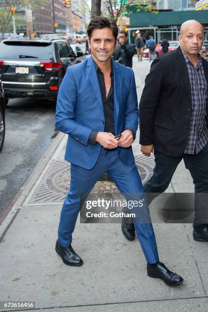 Actor John Stamos is seen in the East Village on April 26, 2017 in New York City.