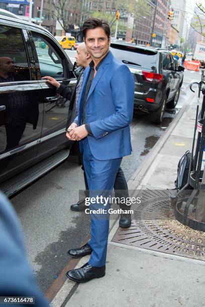 Actor John Stamos is seen in the East Village on April 26, 2017 in New York City.