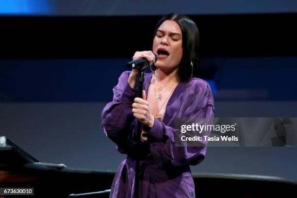 Singer-songwriter Jessie J performs onstage at We Day California 2017 Cocktail Reception at NeueHouse Hollywood on April 26, 2017 in Los Angeles,...